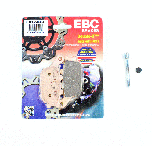 EBC Sintered Brake Pad Set FA174HH - 1 Pair with Caliper Pins