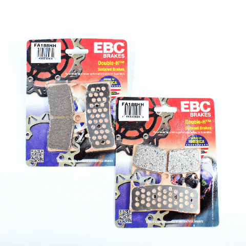 EBC Brake Pads HH Sintered 2 Pairs +Pins for 2001-2002 Suzuki GSX-R 1000 Front