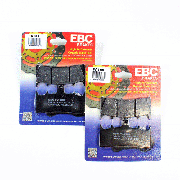 EBC Organic Brake Pad Set - 2 Pair FA188x2