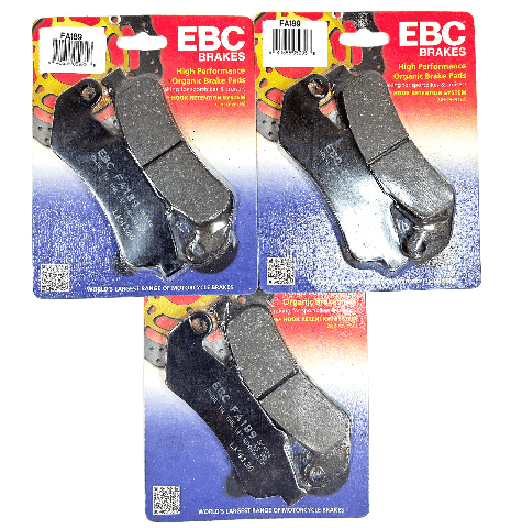 EBC Brake Pad Set Organic for 1993-99 Honda CBR1000F CBR 1000 F Front Rear 3 Pr