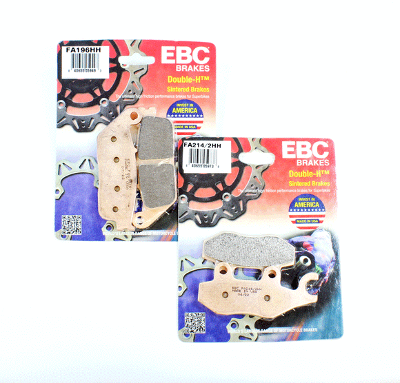 EBC Sintered Brake Pad Set - 2 Pair FA196HH+FA214/2HH