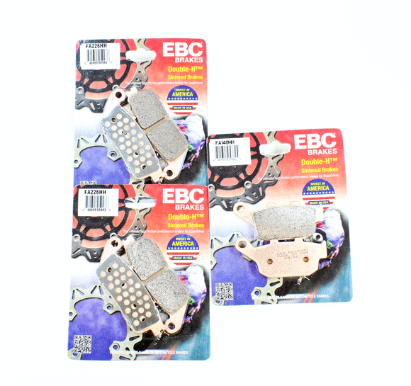 EBC Sintered Brake Pad Set - 3 Pair FA226HHx2+FA140HH Front & Rear