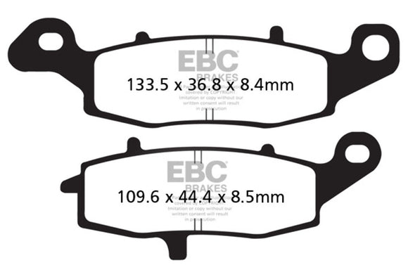 EBC Sintered Brake Pad Set - 2 Pair FA229HH+FA231HH