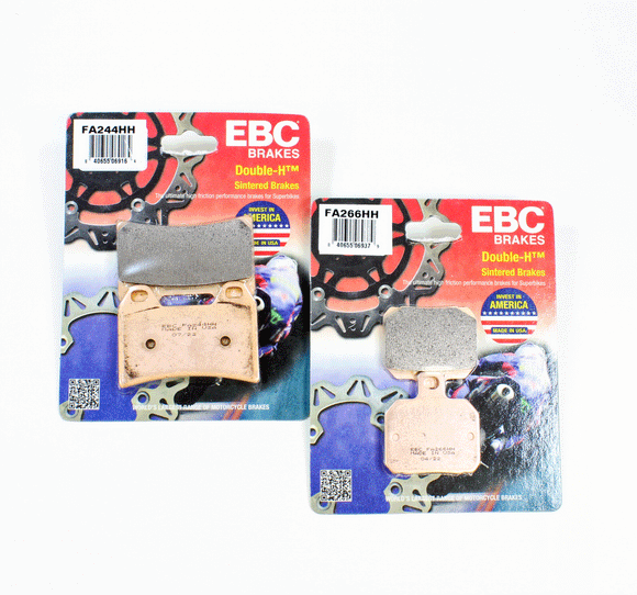 EBC Sintered Brake Pad Set - 2 Pair FA244HH+FA266HH for select Ducati models