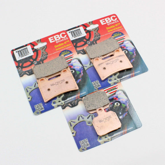 EBC Sintered Brake Pad Set FA244HHx2+FA266HH Front & Rear 3 Pair for select Aprilia & Ducati