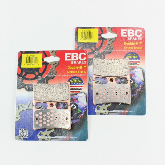 EBC Sintered Brake Pad Set FA252HH - 2 Pair with Caliper Pins for select Yamaha models