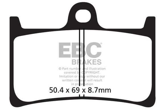EBC Organic Brake Pad Set - 2 Pair FA252x2