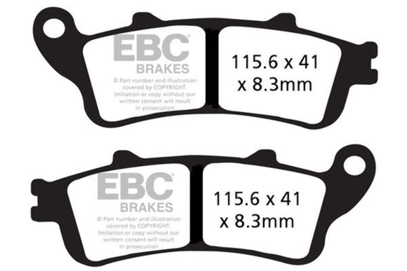 EBC Sintered Brake Pads 2 Pair FA261HH for select Honda Victory models