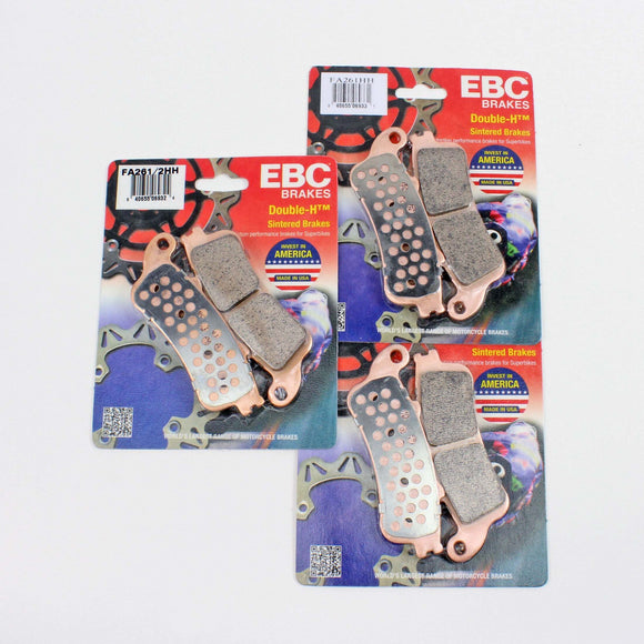 EBC Sintered Brake Pads 3 Pair FA261HHx2+FA261/2HH Front+Rear for select Honda models