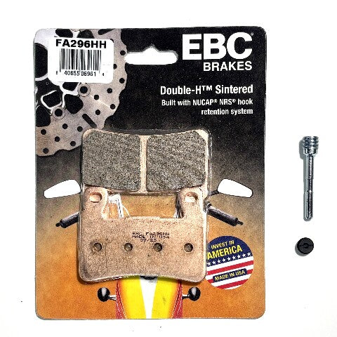 EBC Sintered Brake Pads and Caliper Pad Pins Front for select Harley-Davidson models