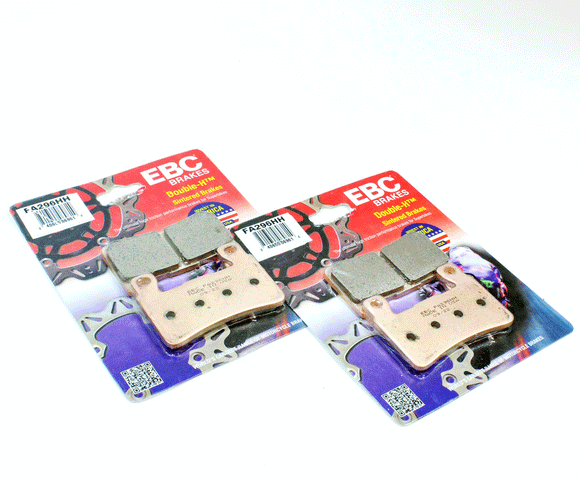 EBC Sintered Brake Pad Set - 2 Pair FA296HHx2 for select Honda Kawasaki Hyosung