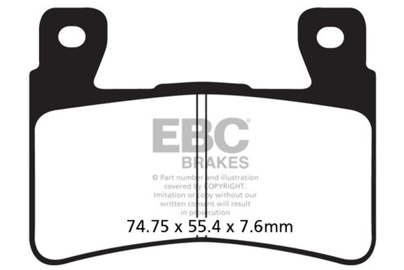 EBC HH Sintered Brake Pad Set for 2014-15 Honda GL1800C VALKYRIE Front Rear 3 Pr