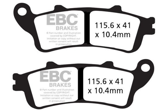 EBC HH Sintered Brake Pad Set for 2014-15 Honda GL1800C VALKYRIE Front Rear 3 Pr