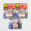 EBC Sintered Brake Pad Set - 3 Pair FA322/4HHx2+FA266HH Front & Rear-1