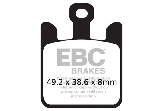 EBC Sintered Brake Pad Set FA369/4HH - 2 Pair with Caliper Pins