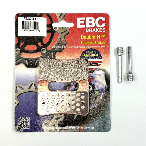 EBC Sintered Brake Pads and Caliper Pad Pins Front for select Kawasaki models
