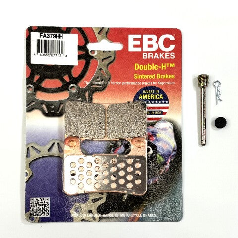 EBC Sintered Brake Pads and Caliper Pad Pins Front for select Kawasaki,Suzuki models