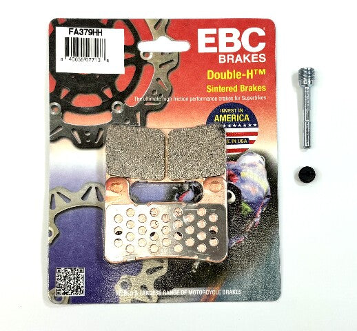 EBC Sintered Brake Pads and Caliper Pad Pins Front for select Kawasaki models