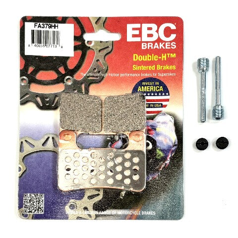 EBC Sintered Brake Pads and Caliper Pad Pins Front for select Kawasaki,Suzuki models