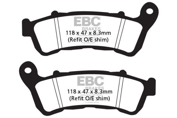 EBC Sintered Brake Pad Set - 2 Pair FA380HH for select Yamaha models