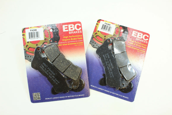 EBC Organic Brake Pad Set - 2 Pair FA388 for select Honda & Suzuki models