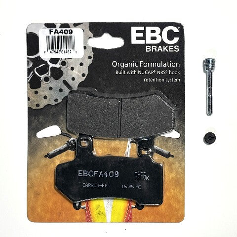 EBC Sintered Brake Pads and Caliper Pad Pins Front for select Harley-Davidson models