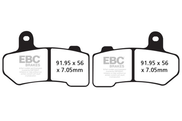 EBC Sintered Brake Pad Set  FA409HH - 3 Pair Front & Rear for select Harley Davidson models