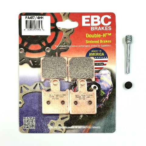 EBC Sintered Brake Pads and Caliper Pad Pins Front for select Kawasaki models