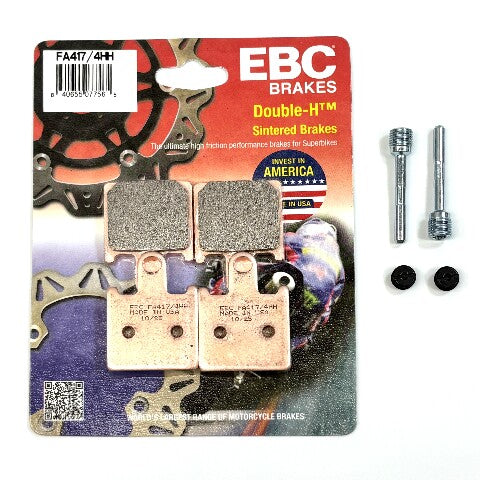 EBC Sintered Brake Pads and Caliper Pad Pins Front for select Kawasaki models