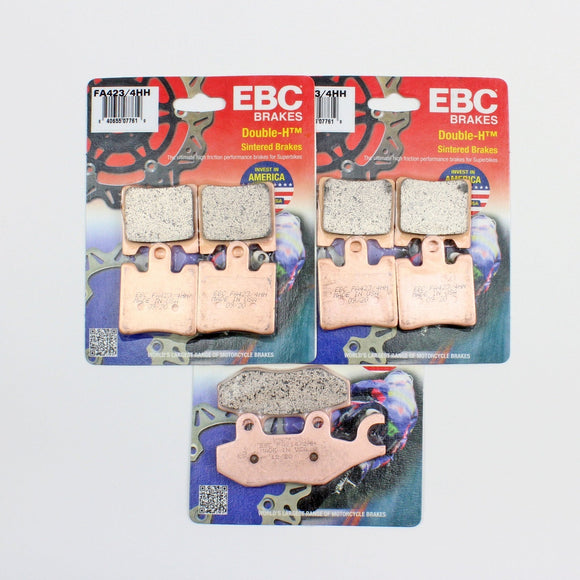 EBC HH Sintered Brake Pad Set for 2013-2020 Triumph TROPHY SE-Set Front Rear