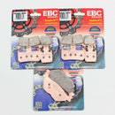 EBC Sintered Brake Pad Set FA379HH - 3 Pairs Front/Rear for 2009-16 Yamaha Vmax VMX1700-2