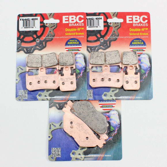EBC Sintered Brake Pad Set FA379HH - 3 Pairs Front/Rear for 2009-16 Yamaha Vmax VMX1700