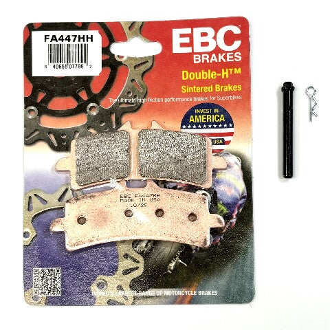 EBC Sintered Brake Pads and Caliper Pad Pins Front for select Kawasaki,Suzuki models