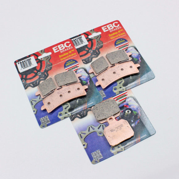 EBC Sintered Brake Pad Set FA447HHx2 FA266HH 3 Pairs Front/Rear for select Ducati Hypermotard