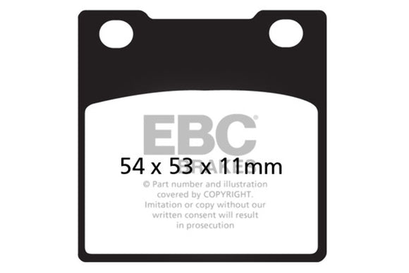 EBC FA45 Organic Brake Pad Set - 2 Pair for 1981 Honda CB650C CB750C Custom