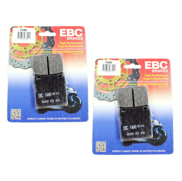 EBC FA45 Organic Brake Pad Set - 2 Pair for 1981 Honda CB650C CB750C Custom