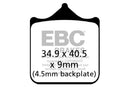 EBC Sintered Brake Pad Set - 2 Pair FA604/4HH for select BMW & Triumph models-3