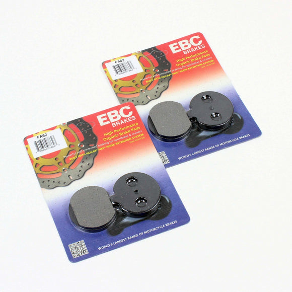 EBC Organic Brake Pad Set - 2 Pair FA62 for 1979-80 Kawasaki KZ1000E
