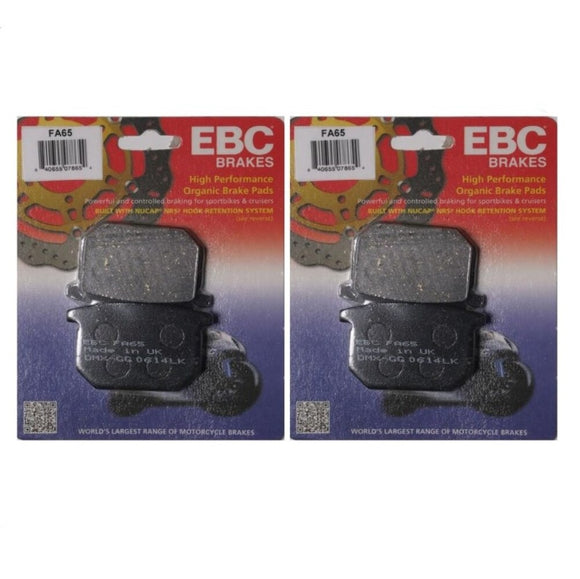 EBC FA65 Organic Brake Pad Set - 2 Pair for select Suzuki GS models 1980-83