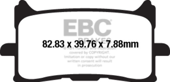 EBC Sintered Brake Pad Set FA679HHx2 FA496HH 3 Pr for Honda CB650R/CBR650R ABS 2019-20