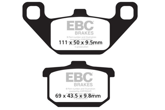 EBC FA85HH Sintered Brake Pad Set - 2 Pair for select Kawasaki models