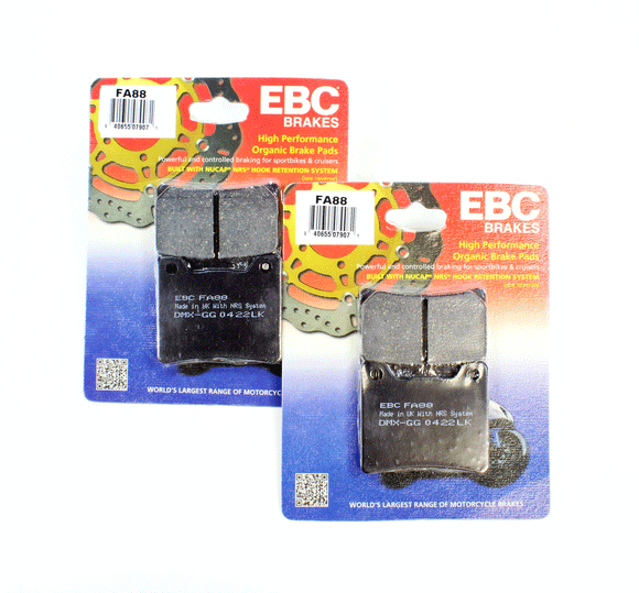 EBC Organic Brake Pad Set - 2 Pair FA88 for select Yamaha models