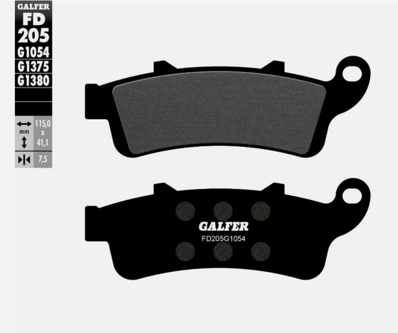 Galfer Brake Pads Semi Metallic FD205G1054 (EBC FA261)