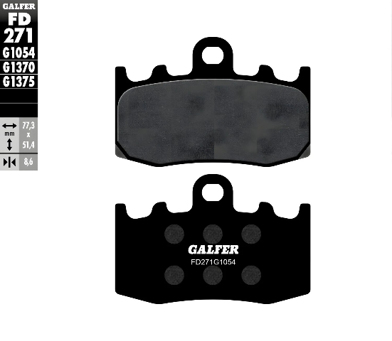 Galfer Brake Pads Semi Metallic FD271G1054 (EBC FA335)