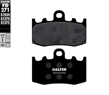 Galfer Brake Pads Semi Metallic FD271G1054 (EBC FA335)