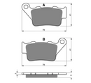 Brake Pads Sintered Goldfren AD-023  Rear (EBC Equiv FA208X FA213HH)-3