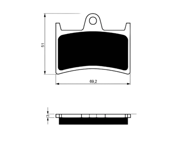Brake Pads Sintered Goldfren AD-070  (EBC Equivalents FA252HH FA380HH)