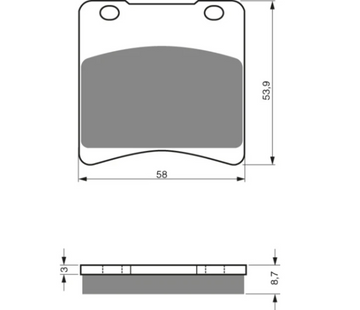 GoldFren AD-085 Sintered Brake Pads Yamaha (EBC Equivalent FA103HH) - 0