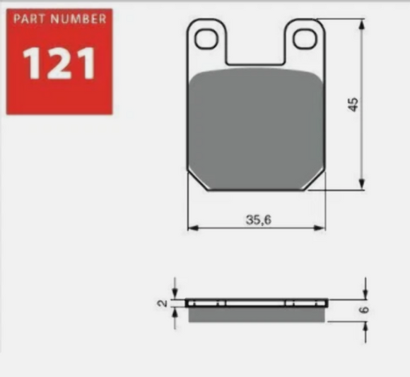 Brake Pads Sintered Goldfren AD-121  (EBC Equivalent FA115HH)