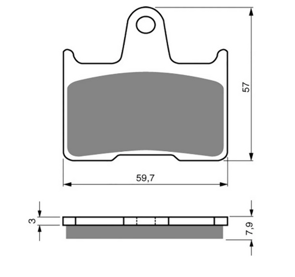 Brake Pads Sintered Goldfren AD-148  Rear (EBC Equiv FA254HH)